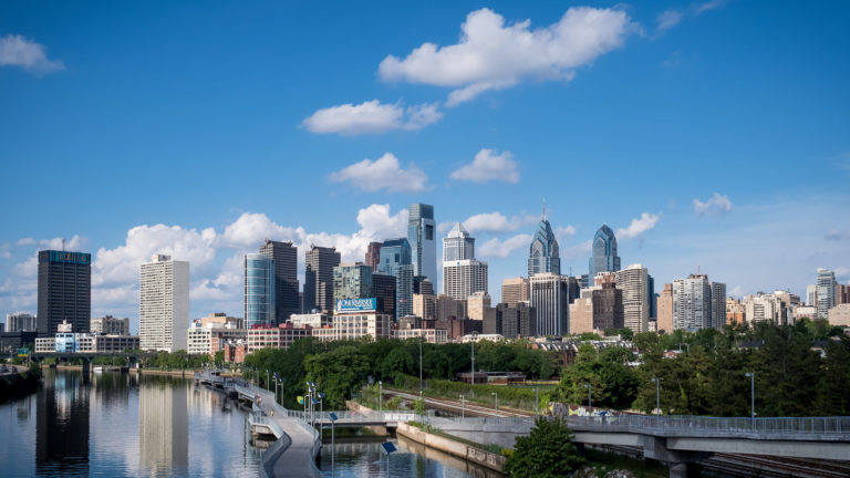 Philadelphia from the South Street Bridge - freelance writing thrives in this city