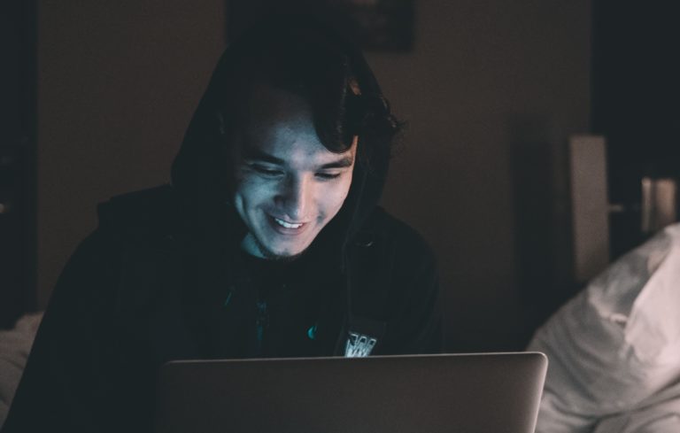Young man on laptop