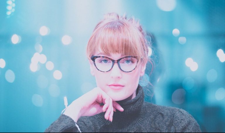 Woman with glasses