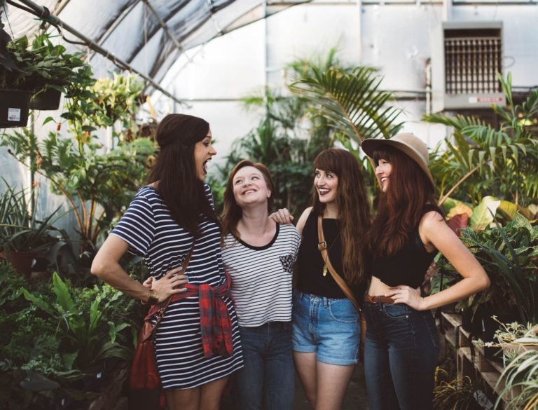 Women in a green house