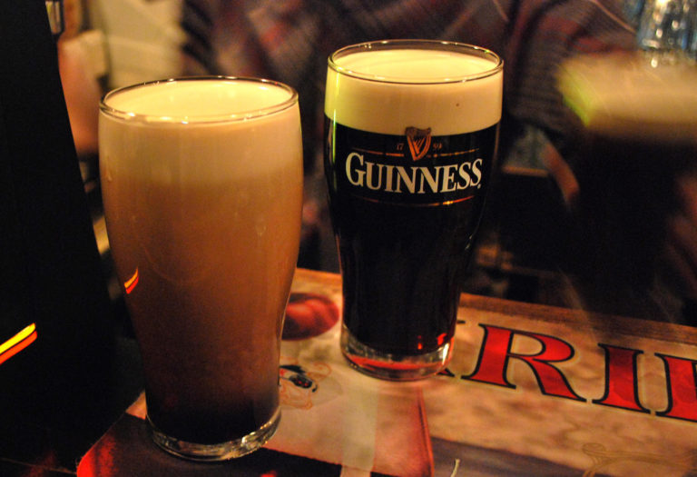 Waiting for a Guinness to settle at the bar