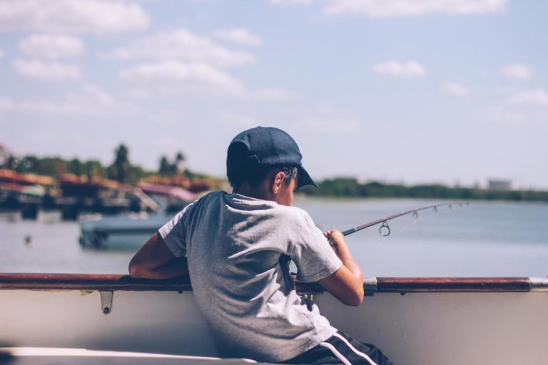 Boy fishing