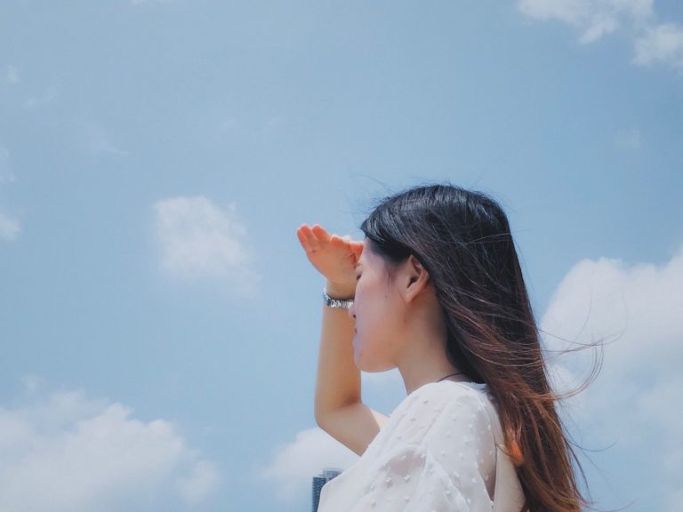Woman looking into the distance