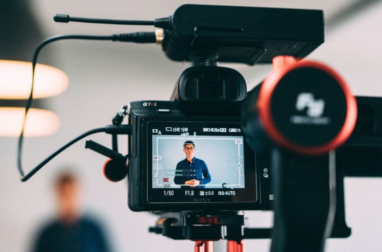 Man and video camera