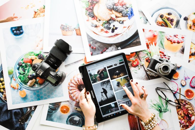 freelancer works on creative process