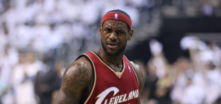 LeBron James on the court