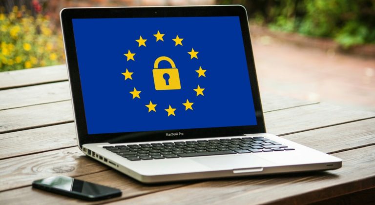 GDPR graphic on laptop