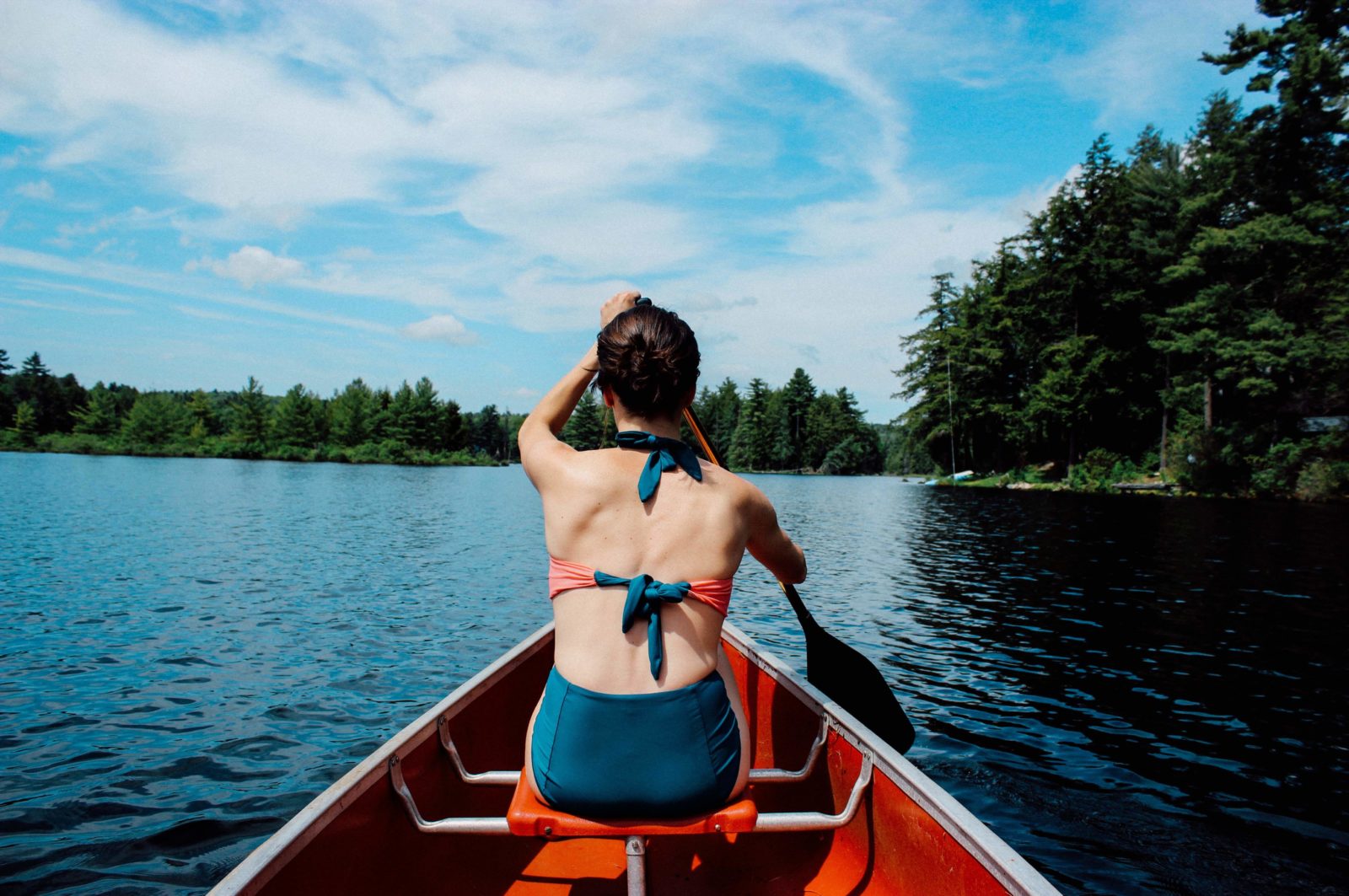 Woman kayaking