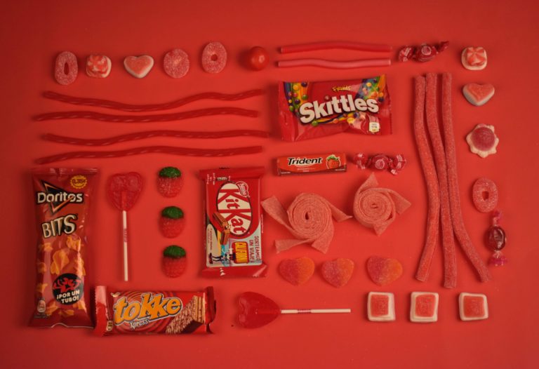 Red candy labels
