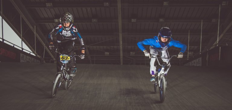 two motorcross drivers