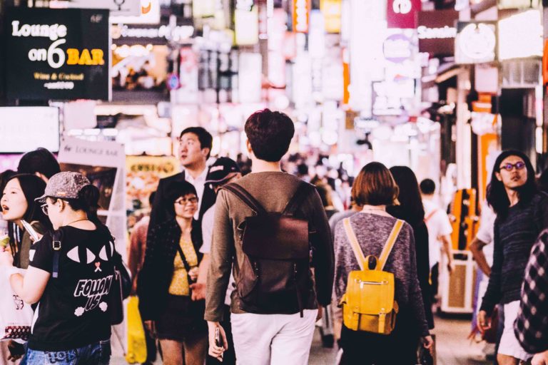 shoppers in chinese city