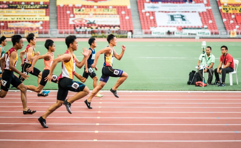 runners competing in a race