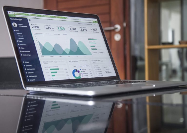 search data on a laptop