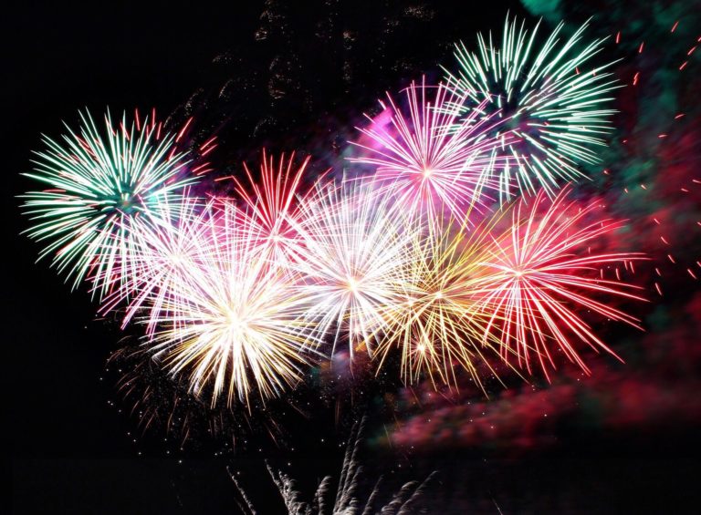 colorful fireworks against a night sky