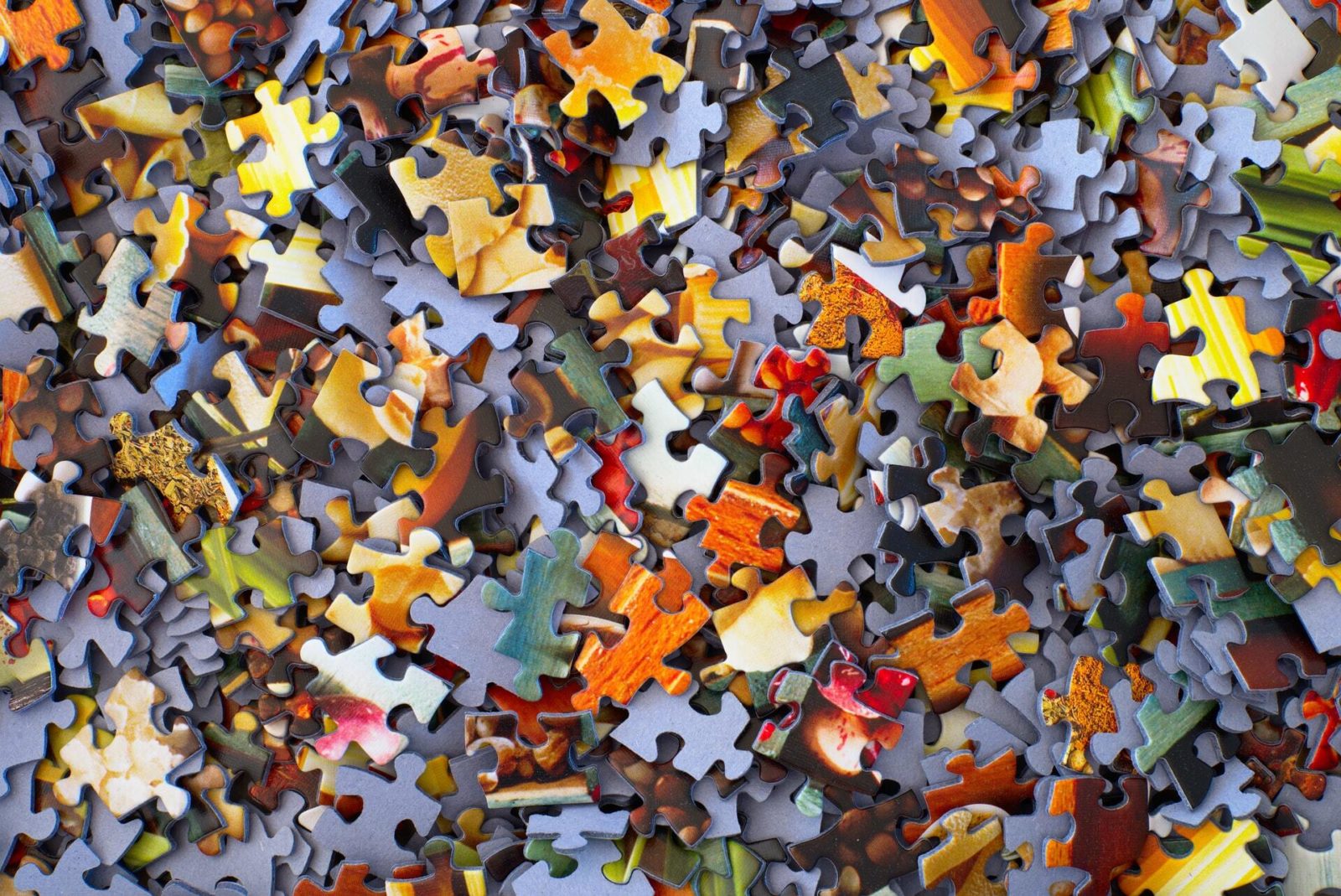 Jigsaw puzzle pieces.