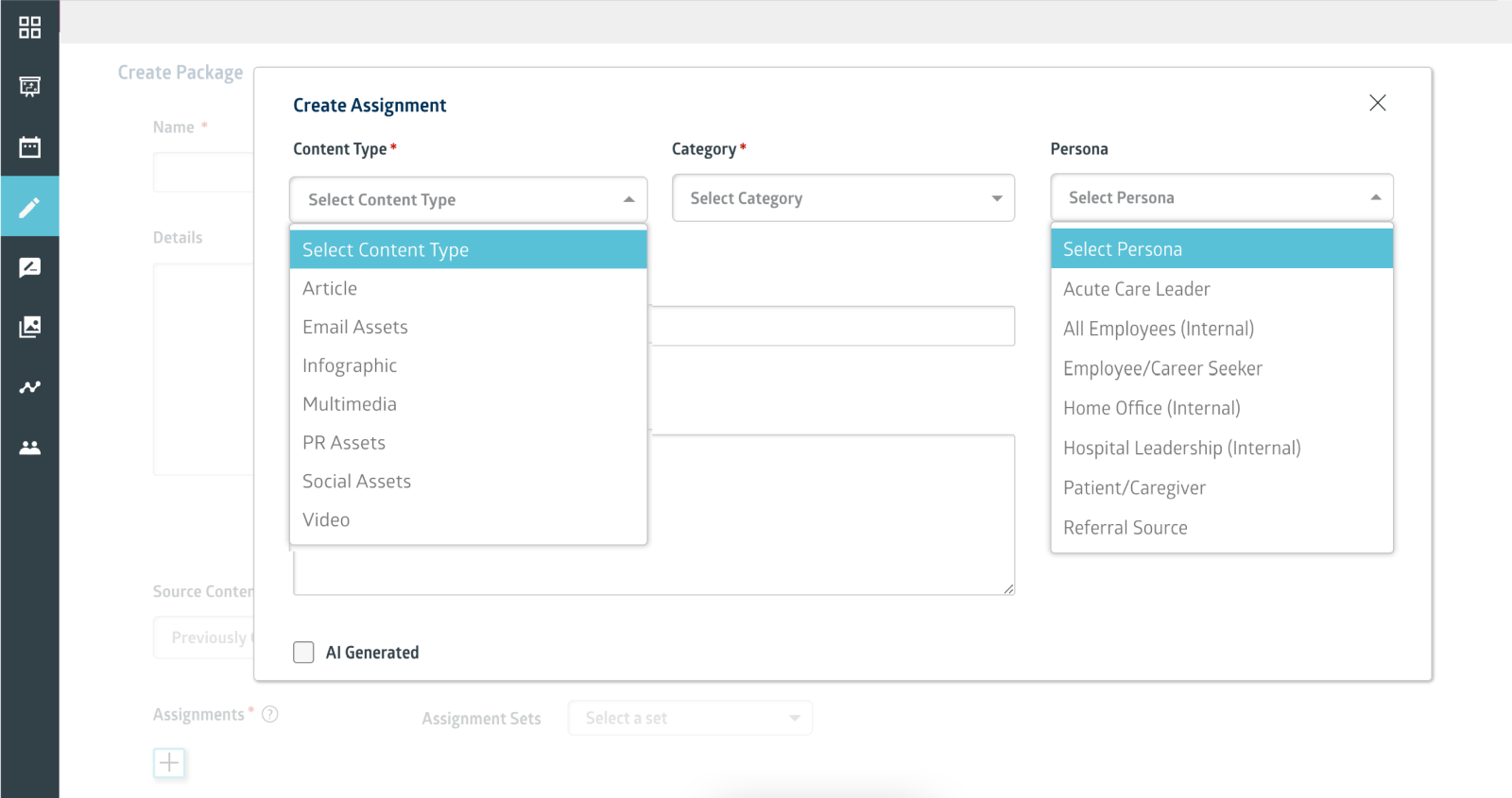 Create Atomized Assignment