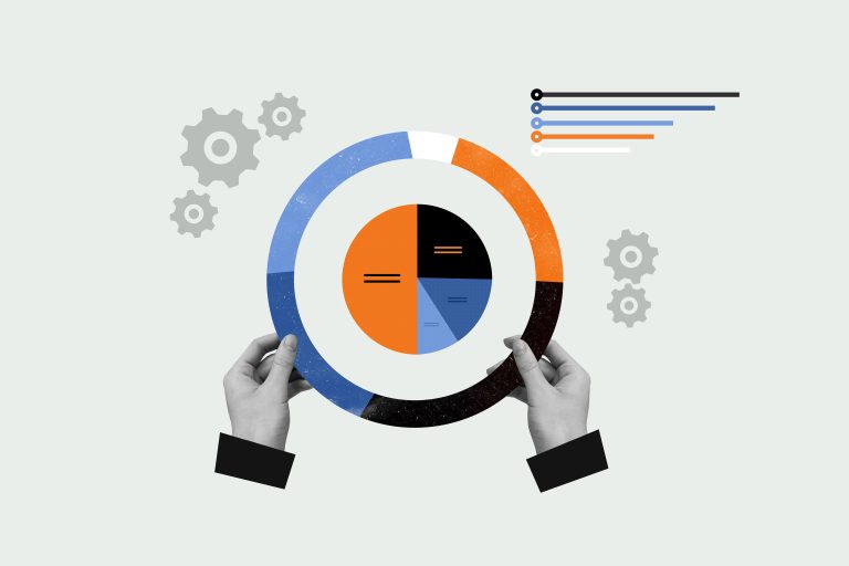 hands holding graphs and charts