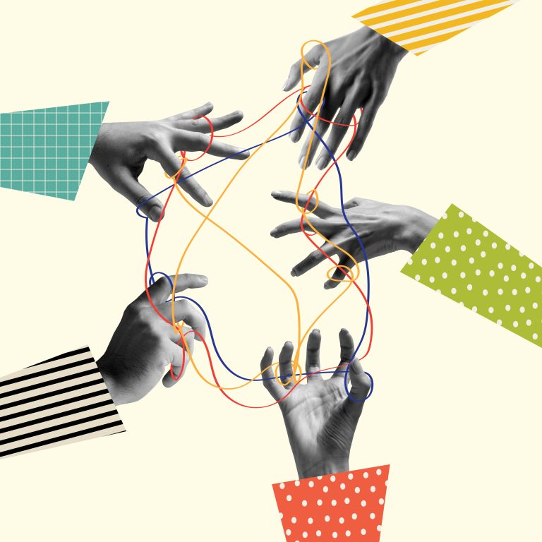 Concept of relationships and connections with clients and customers in B2B marketing.